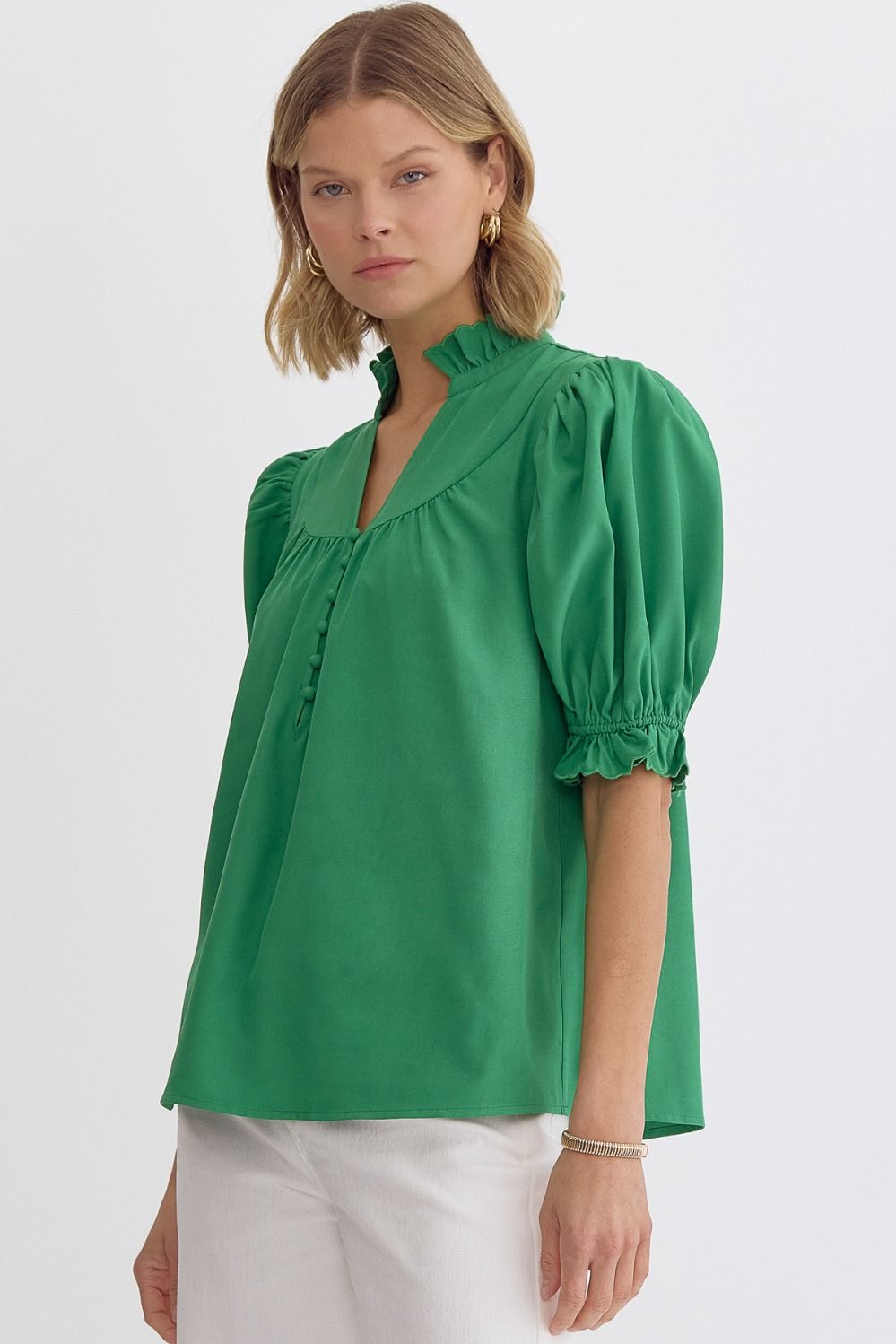 What A Vision Top in Green