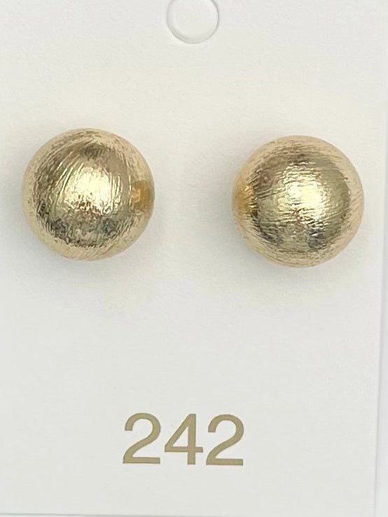 Large Gold Bead Studs