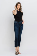 Vervet Mid Rise Crop Slim Straight Jeans - Issue Free