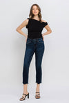 Vervet Mid Rise Crop Slim Straight Jeans - Issue Free