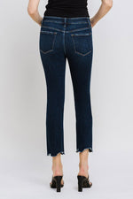 Vervet Mid Rise Crop Slim Straight Jeans - Issue Free