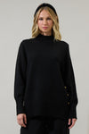 Call It Chic Button Sweater in Black