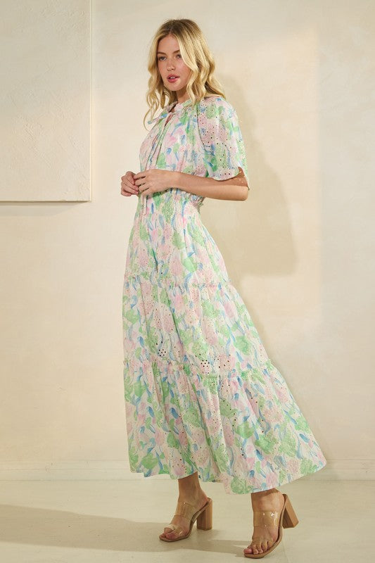 Keep Coming Back Eyelet Maxi Dress