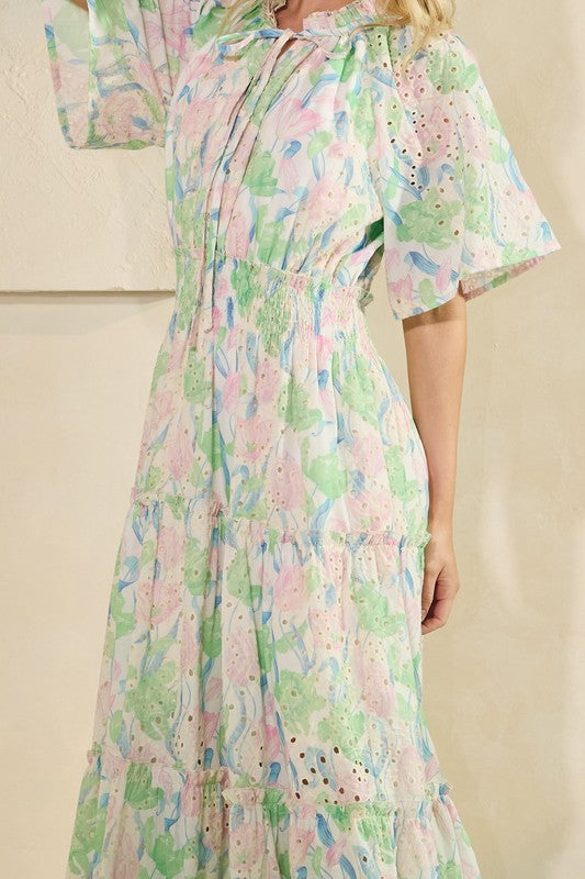 Keep Coming Back Eyelet Maxi Dress