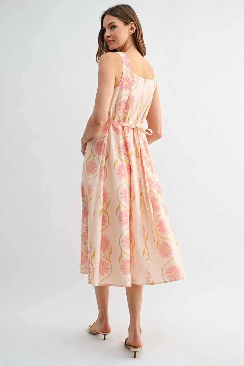 amy floral midi dress The Amy Floral Shift Midi Dress – Alpha Blush Boutique