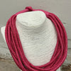 8-Strand Rope Necklace in Pink