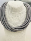 8-Strand Rope Necklace in Grey