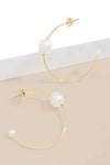 Double Pearl Hoop Earrings