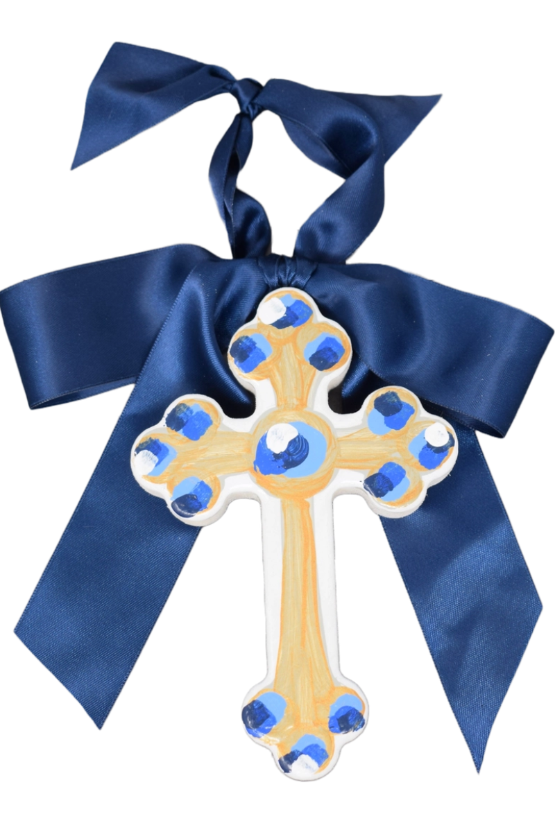 Blue Hallelujah Cross - 6"