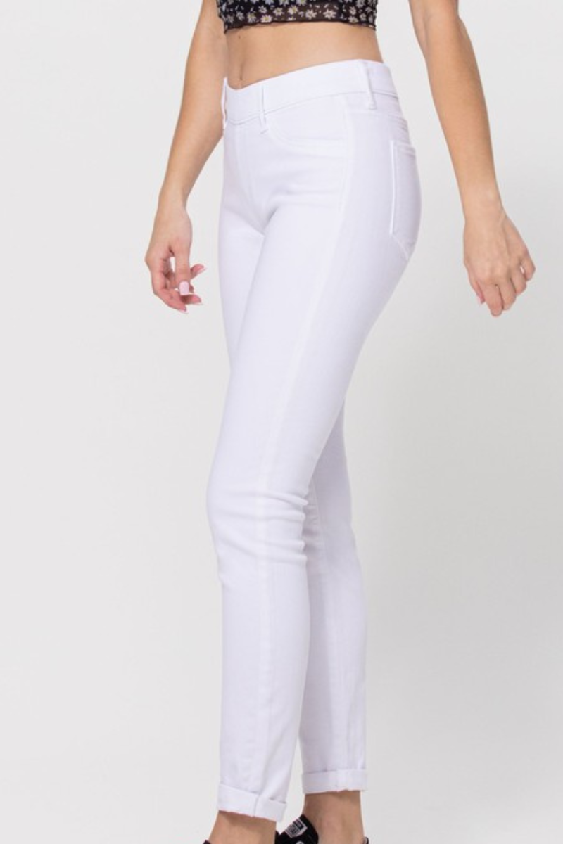 Cello Skinny Pull On Jeans in White