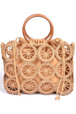 Raffia Orange Slice Pattern Tote