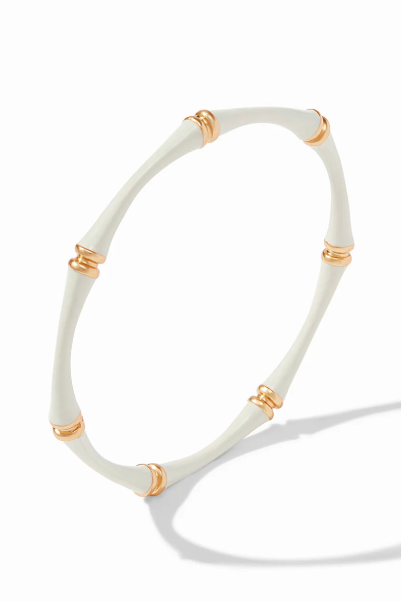 Bamboo Bangle in White