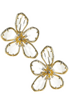 Sonja Floral Stud Earrings in Gold