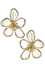 Sonja Floral Stud Earrings in Gold