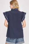 Beaufort Blues Top in Navy