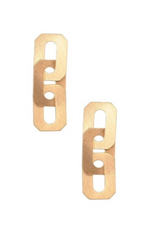 Chunky Link Earrings in Gold