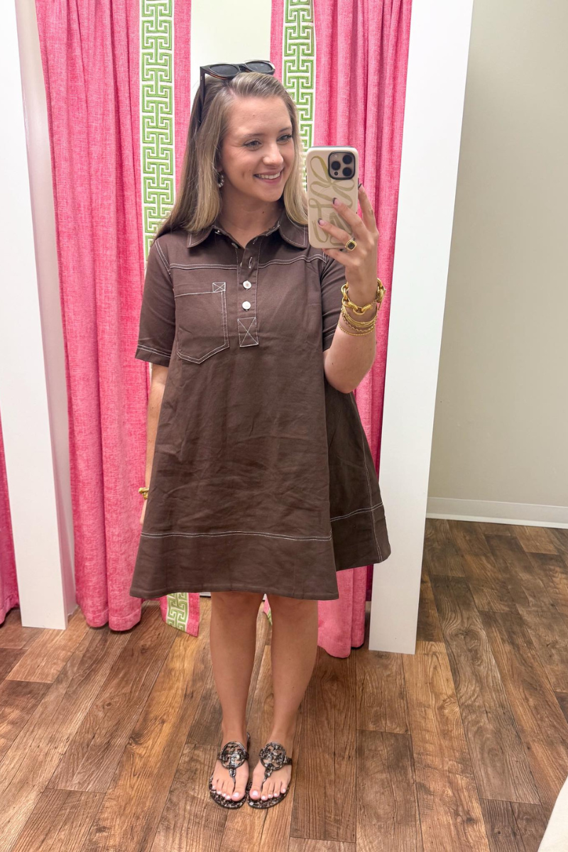 Just The Way It Goes Dress in Brown
