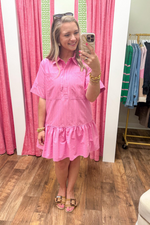 Let You Know Striped Dress in Pink