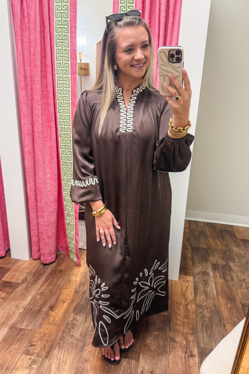 The Meredith Embroidered Maxi Dress