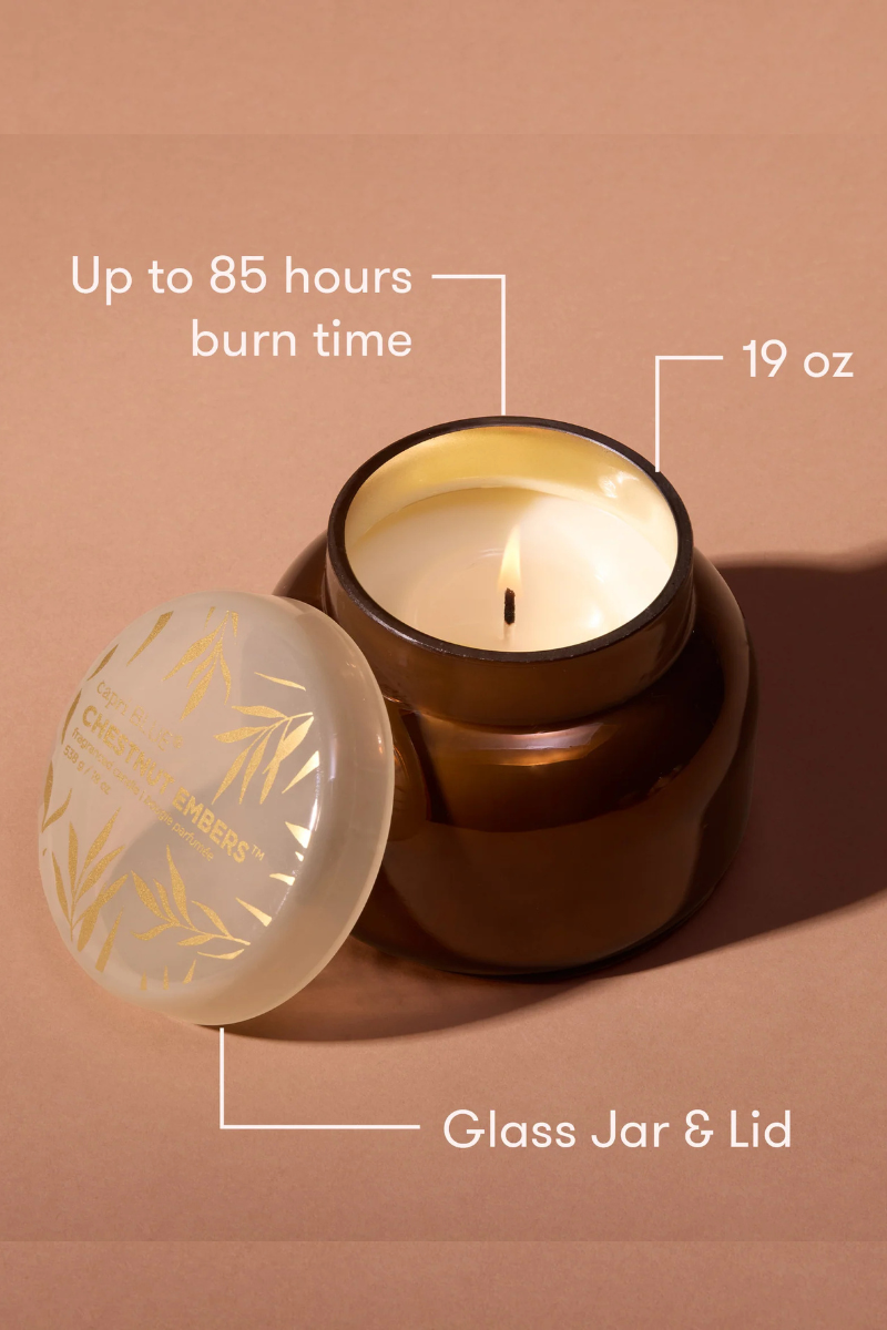 Capri Blue - Autumn Glow Chestnut Embers Signature Candle, 19 oz
