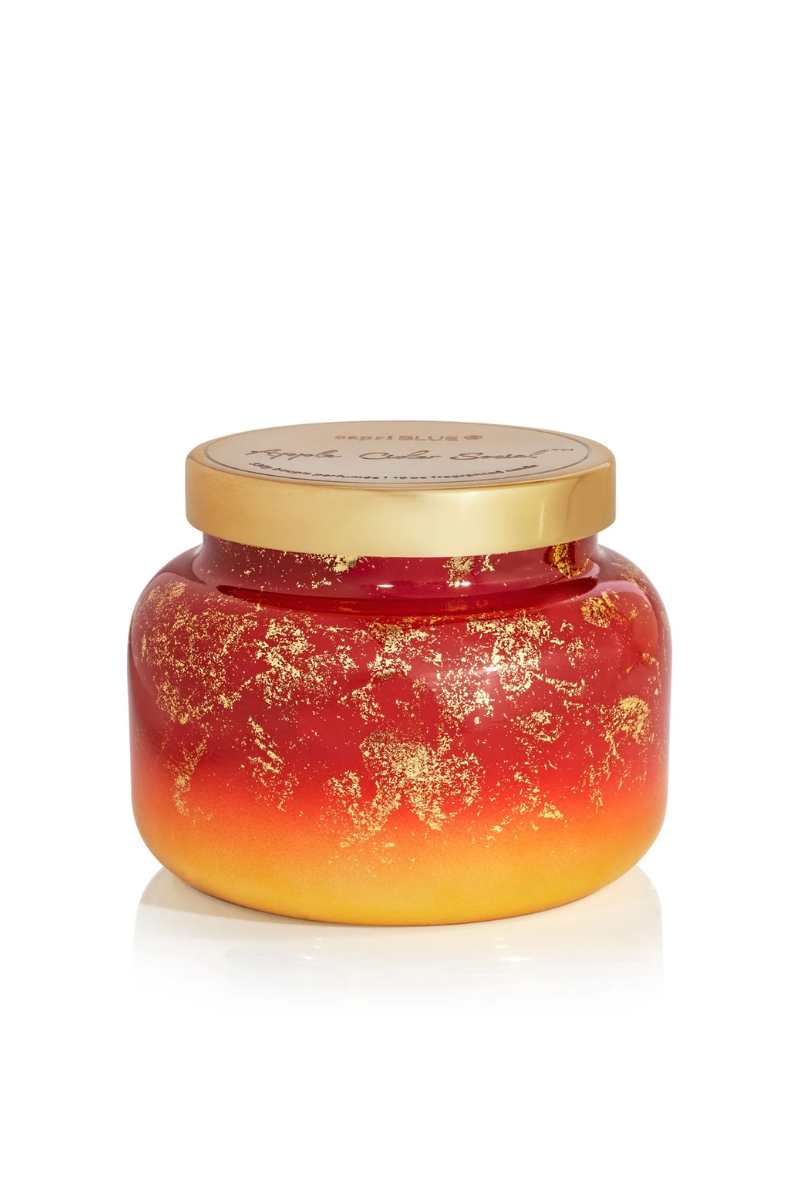 Capri Blue - Apple Cider Social Glimmer Signature Candle, 19 oz
