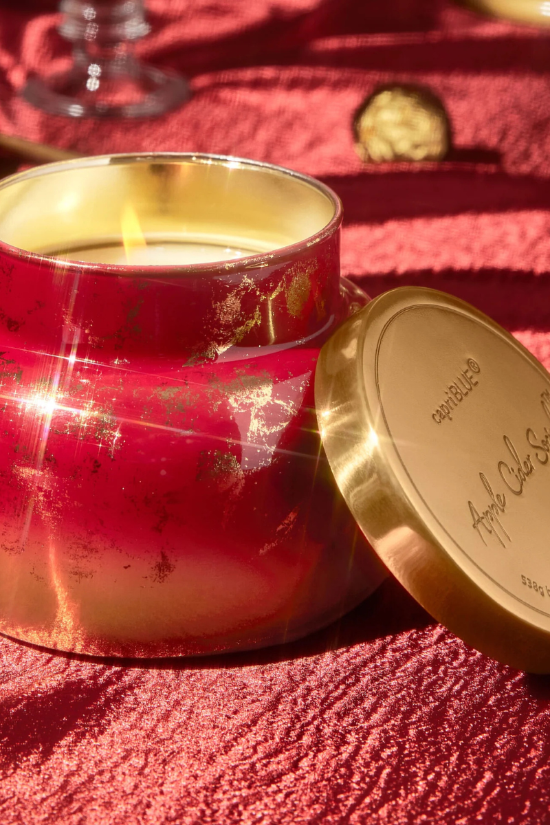 Capri Blue - Apple Cider Social Glimmer Signature Candle, 19 oz