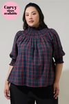 The Jace Plaid Smocked Top