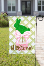 Bunny Topiary - Garden Flag