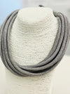 8-Strand Rope Necklace in Grey