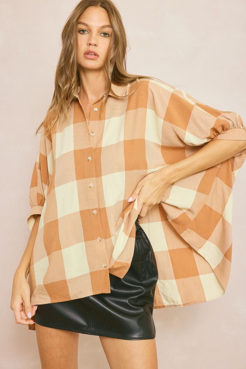 Pumpkin Patch Top in Camel