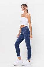 Cello Skinny Pull On Jeans in Medium Wash