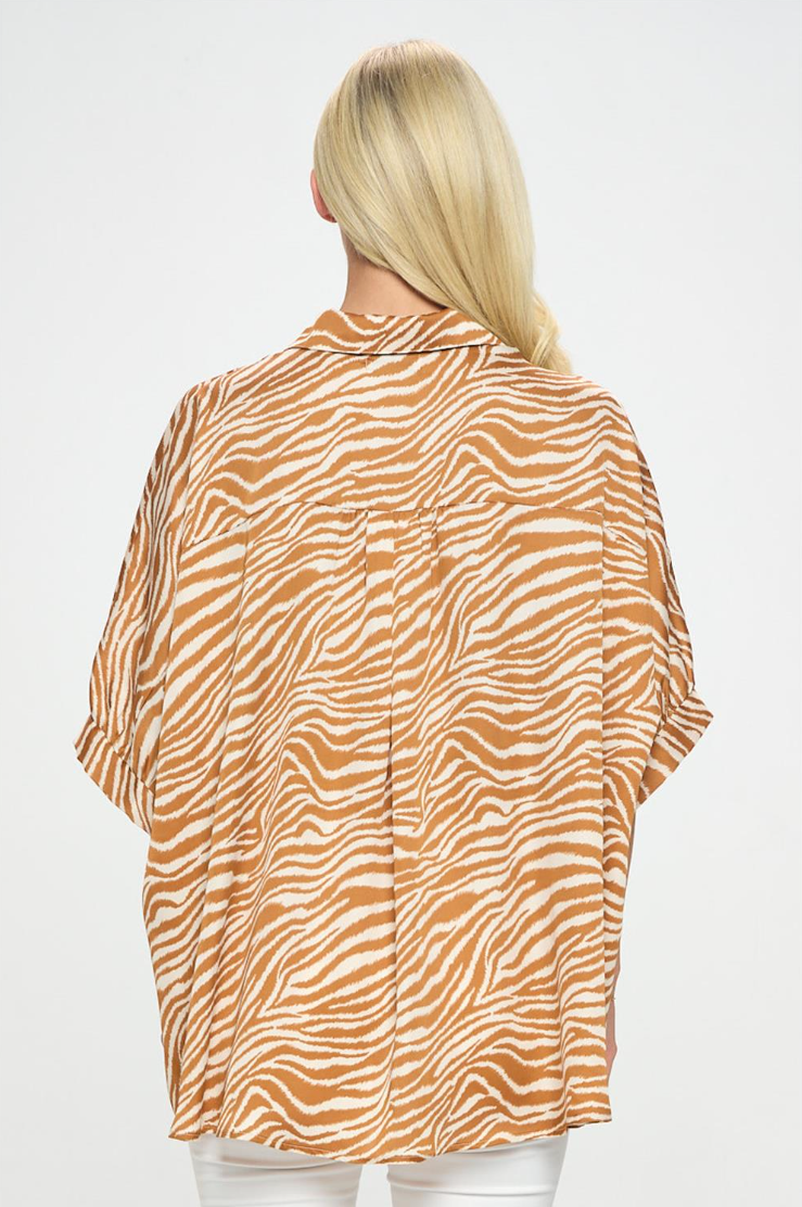 Naked Zebra Top in Ginger