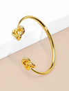 Gold Knotted Bracelet Cuff