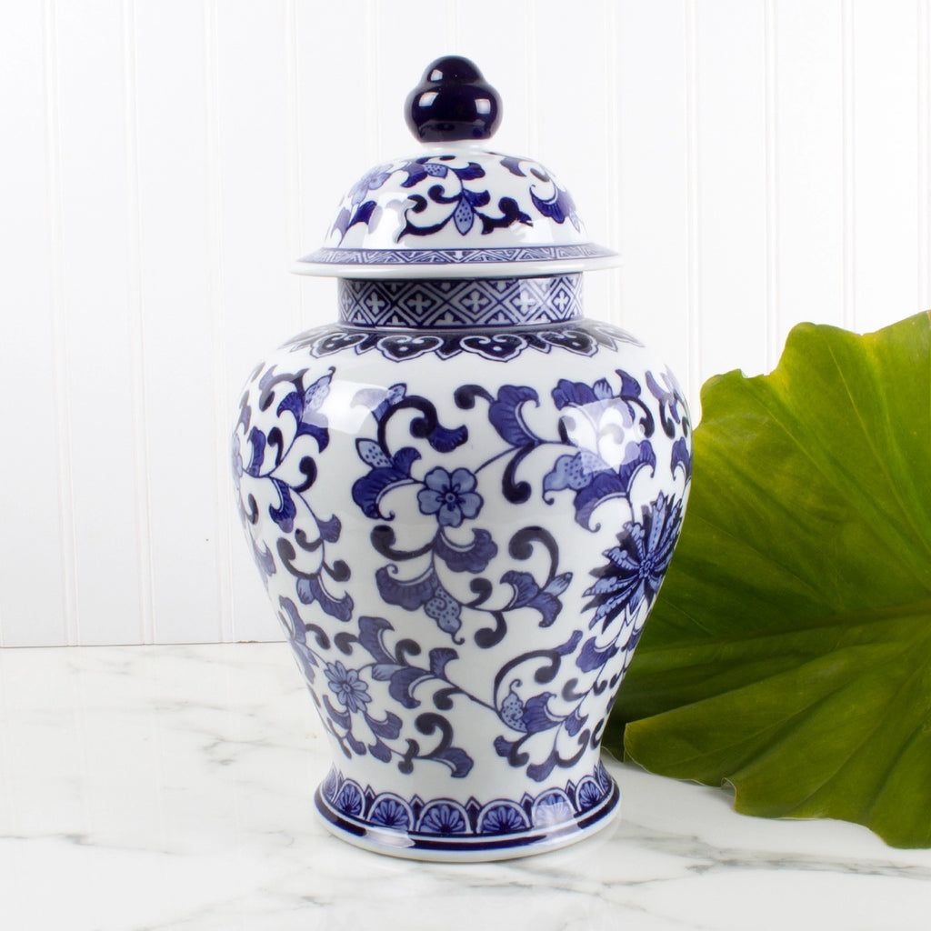 Blue Chinoiserie Ginger Jar - Large