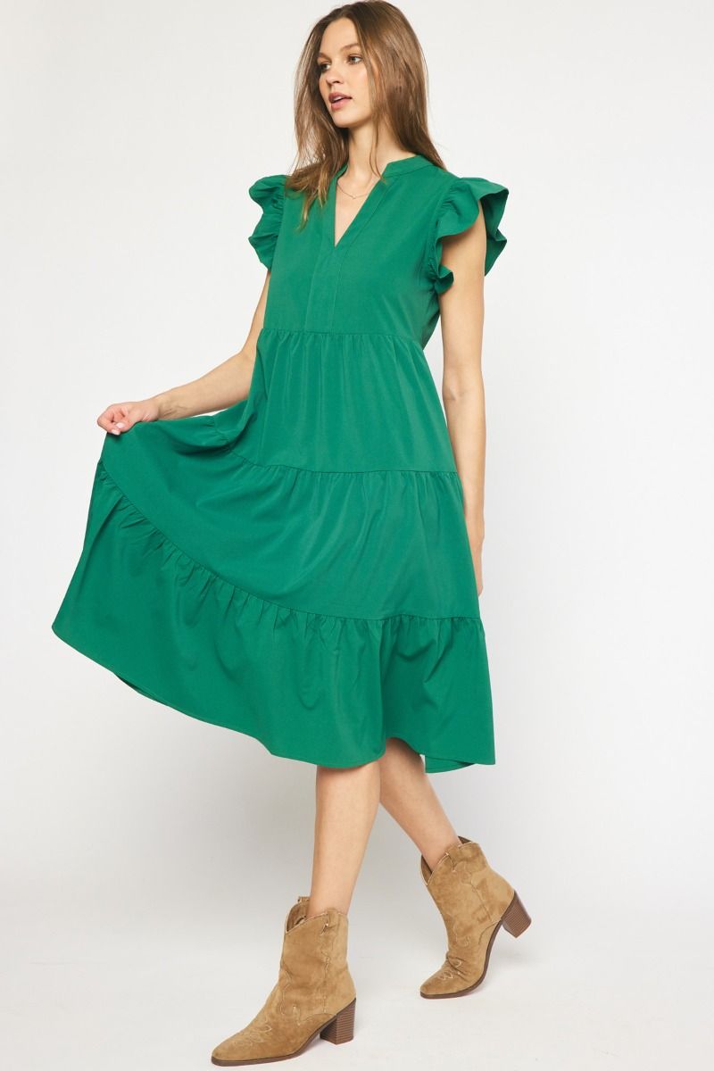 All The Glamour Dress in Kelly Green