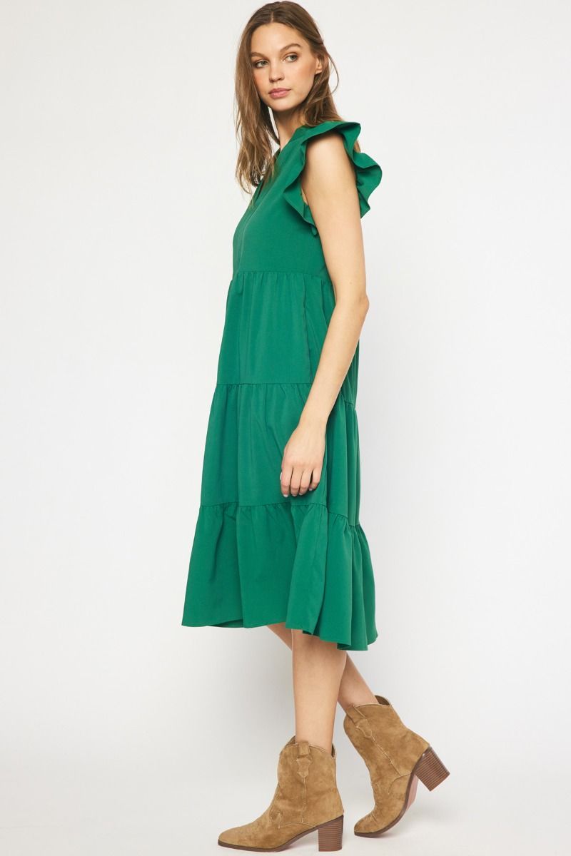 All The Glamour Dress in Kelly Green