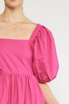 Southern Elegance Midi Dress in Hot Pink