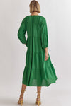 Breezy Times Shift Dress in Kelly Green