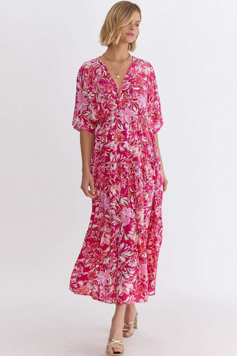 Let's Get Away Maxi Dress in Pink