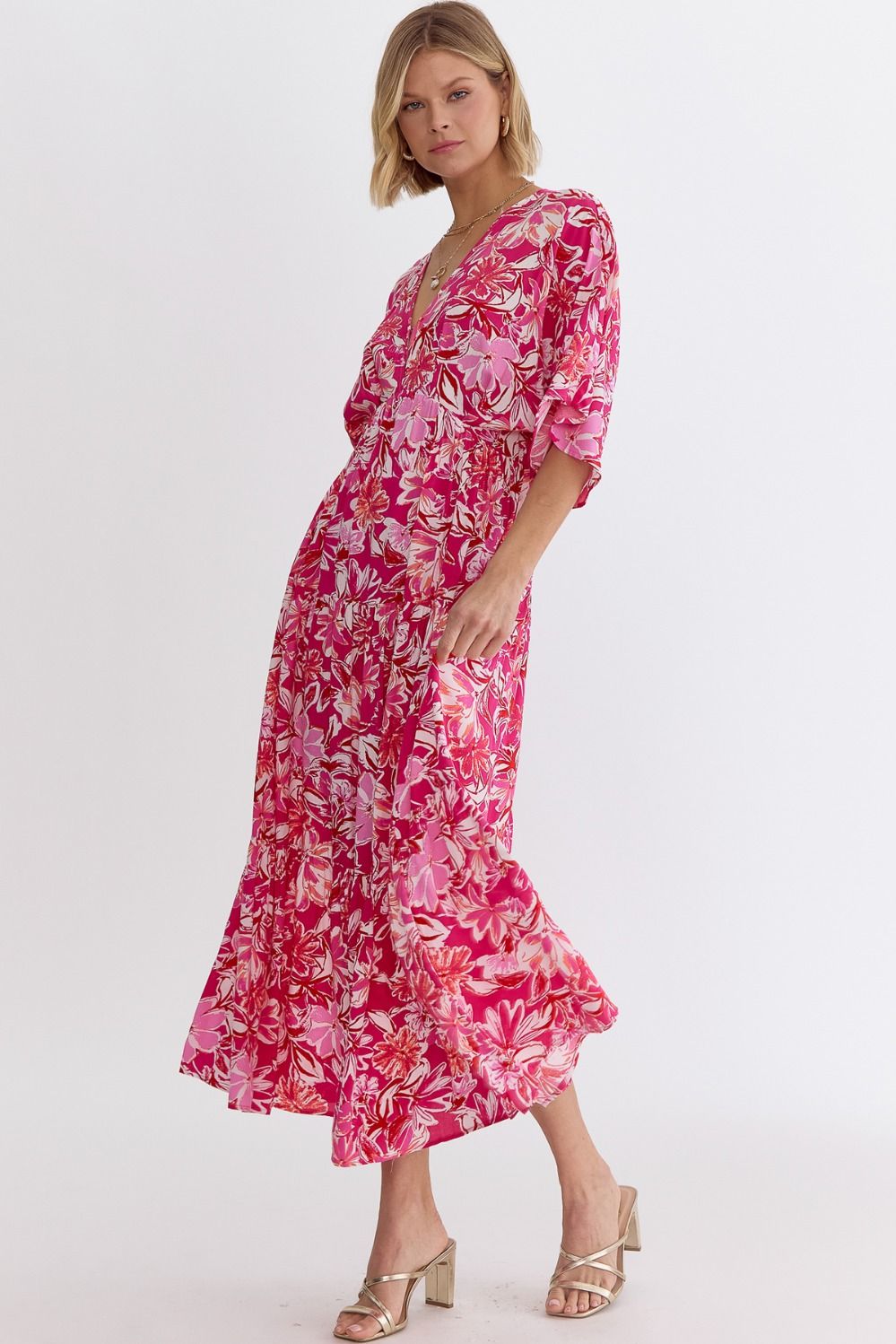 Let's Get Away Maxi Dress in Pink