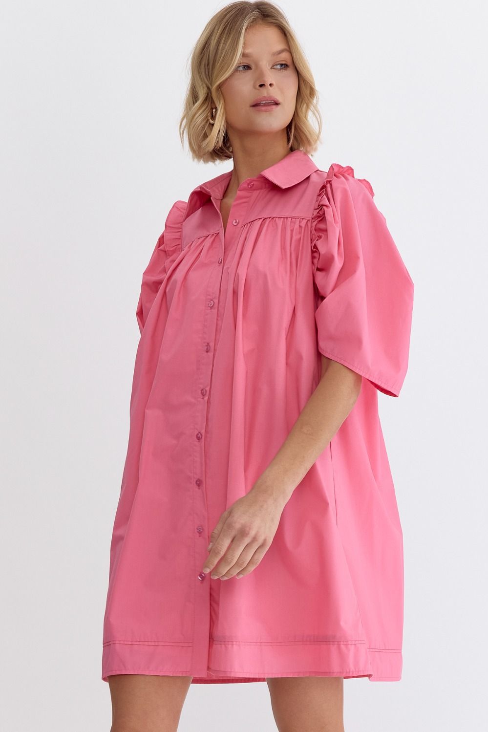 Perfectly Polished Shift Dress in Pink