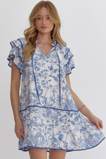 Garden Party Toile Print Dress