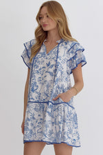 Garden Party Toile Print Dress