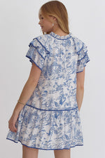 Garden Party Toile Print Dress