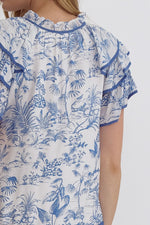 Garden Party Toile Print Dress