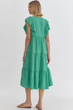 Living In The Moment Midi Dress in Green