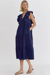 Living In The Moment Midi Dress in Navy