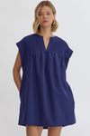 What You Love Shift Dress in Navy