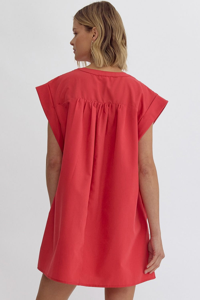 What You Love Shift Dress in Red