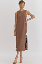 In A Dream Rickrack Dress in Mocha